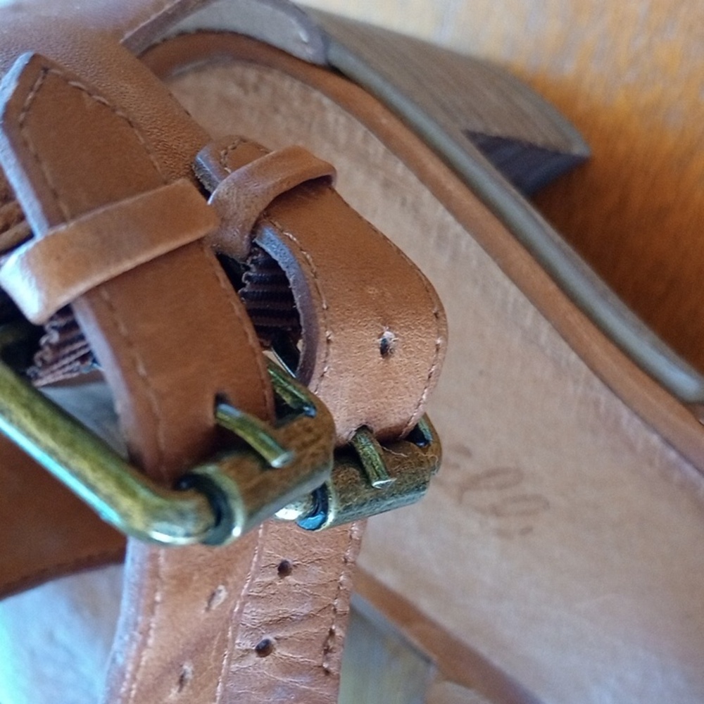 Madewell Brown Leather Strappy Block Heel Sandals - Picture 9 of 15